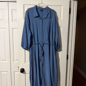 Torrid Collared Tie-Front Shirt Dress - Size 3